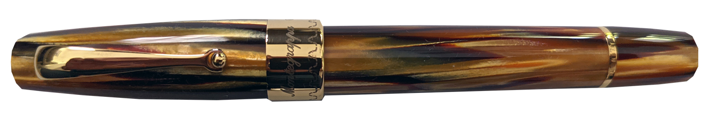 Montegrappa Extra Human Civilization Turtle Gold Trim Celulloid Fountain Pen 